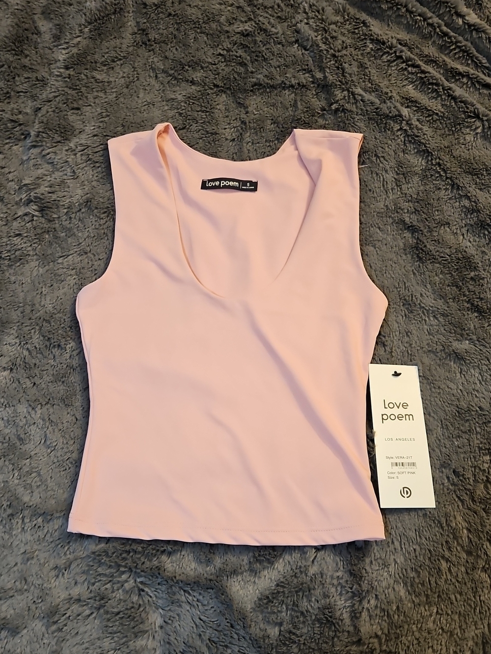 Love Poem Soft Pink Scoop Neck Tank